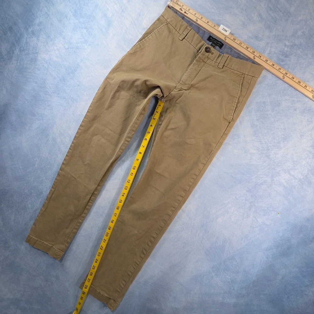Banana Republic Fulton Skinny Chino Pants Mens 31x32‎ Khaki Tan Cotton Casual